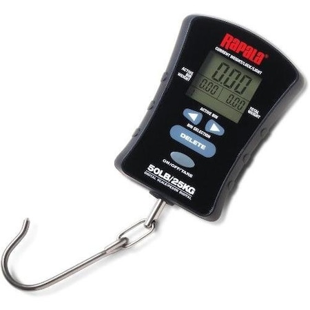 Rapala Compact Touch Screen Digital Scale, 50Lb, 8 Storage Bins RCTDS50